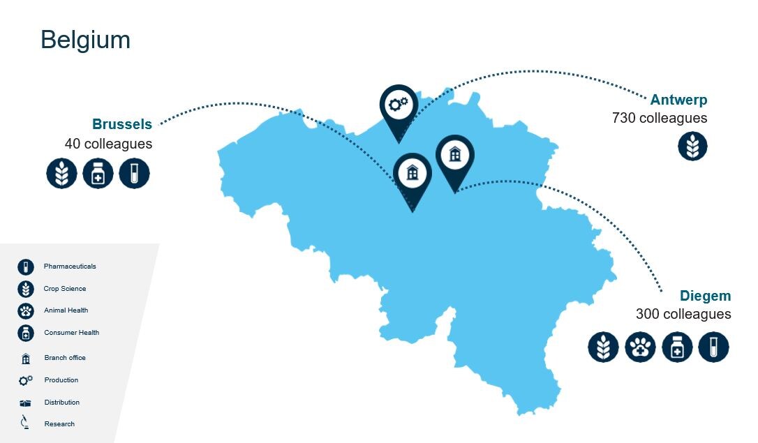 Contact information of Bayer Belgium Bayer Belgium